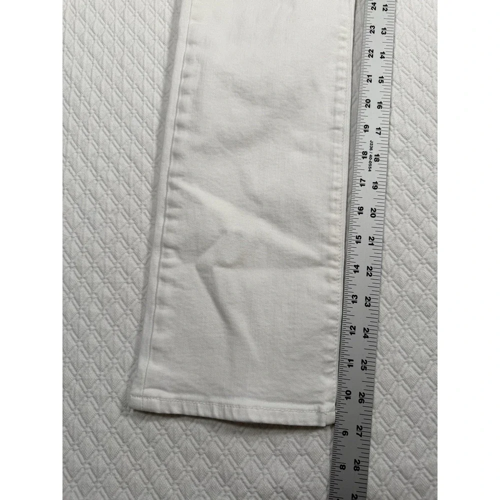 Frame Jeans Women 24x27 White Denim Le High Straight Made in USA Coquette Casual - Picture 6 of 7